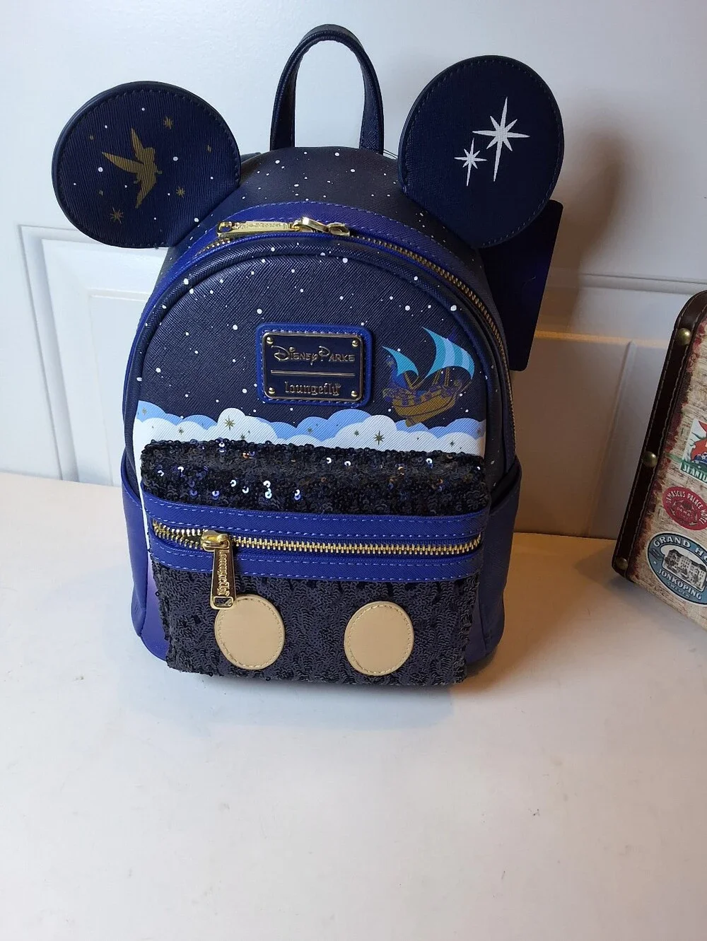 Loungefly Navy Peter Pan Flight Seq Mini Mmma Nwt